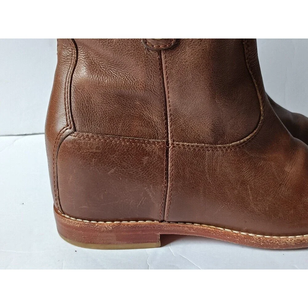 Cole Haan Grand OS ZILLIE Brown  Leather Hidden Wedge Ankle Boots Booties 8B